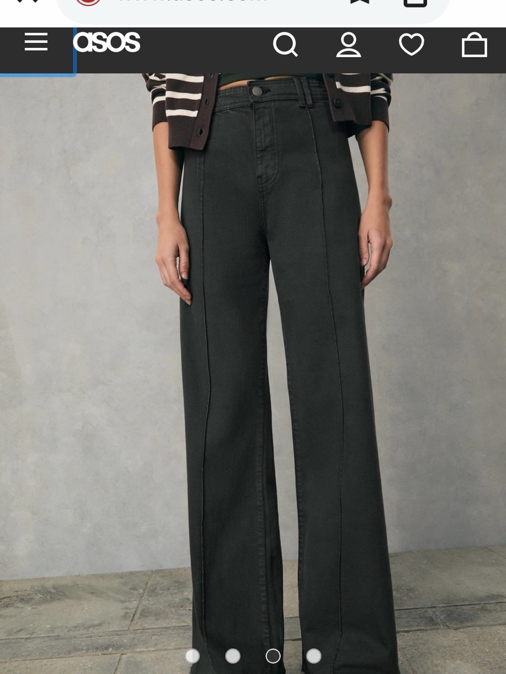 stradivarius Black High-Waist Wide Leg Jeans 99 % cotton amazing pants